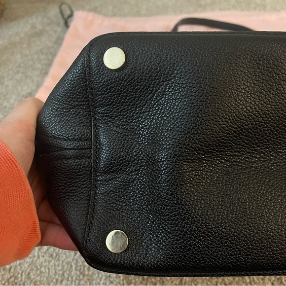 Kate Spade Black Leather Tote Handbag with Dust Bag EUC - Picture 12 of 12